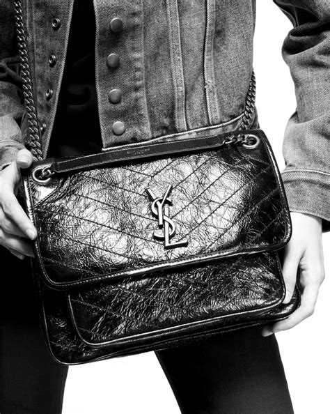 ysl niki bag vintage leather|ysl niki small shoulder bag.